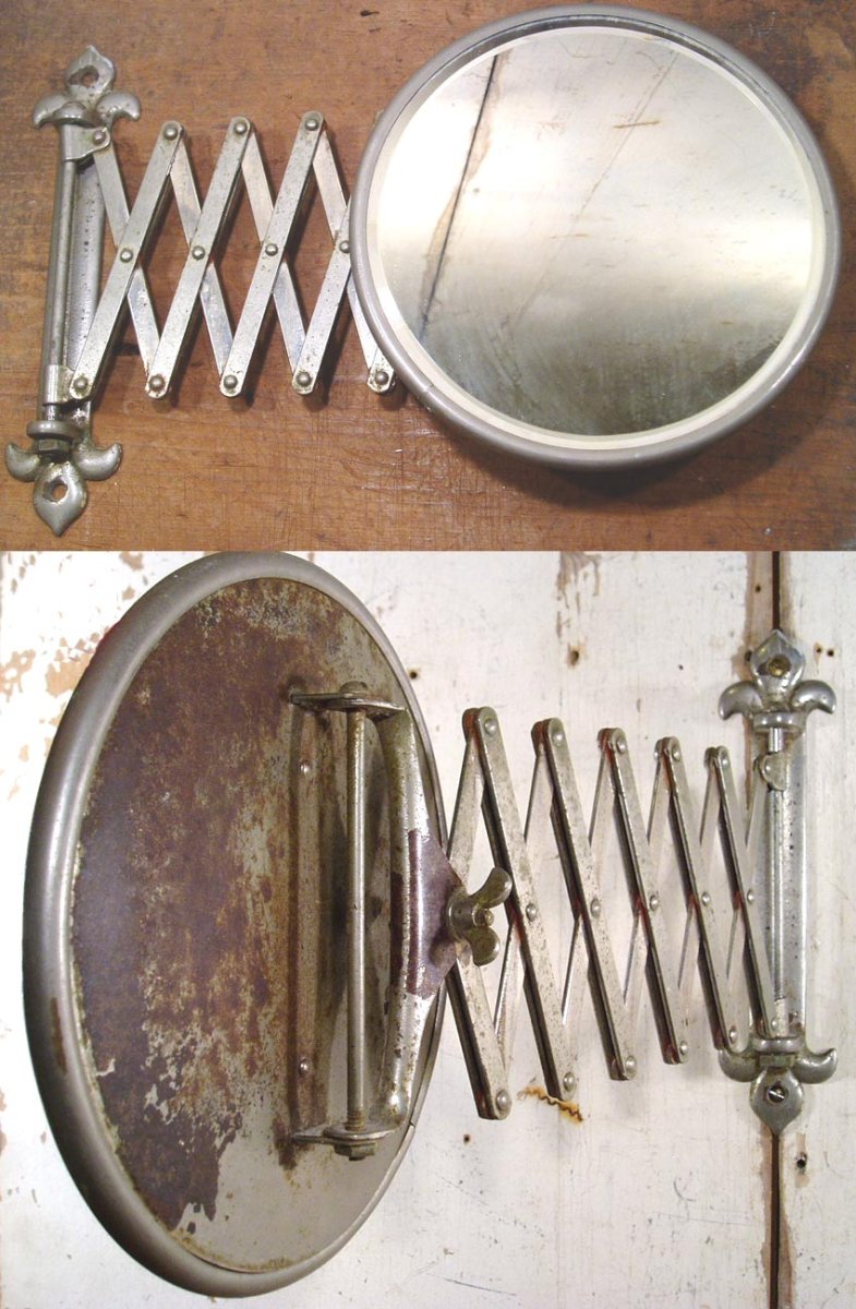 画像1:  Wall Mount "Rusty" Shaving mirror (1)