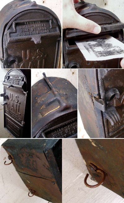 画像2: PAT.1899-1902 "Cast Iron" U.S.MAIL BOX