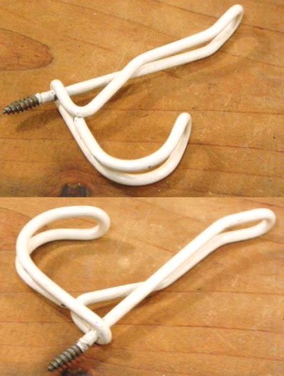 画像1: White Steel Wire "Hat＆Jacket" Hook