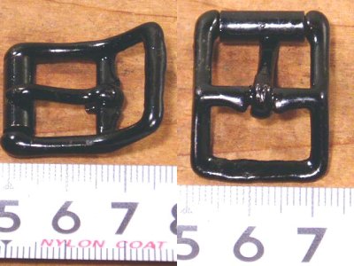 画像1: 1940's "Black Enameled Steel" Adjustment buckle