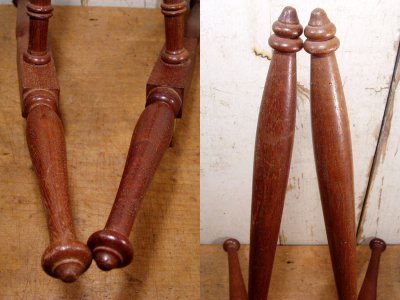 画像2: Early 1900's "PAIR" CLOTHES / HAT Wood Hanger 