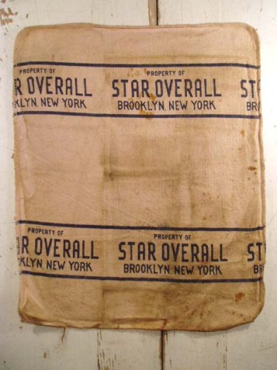 画像1: 1940's "STAR OVERALL" Advertising Waste Cloth