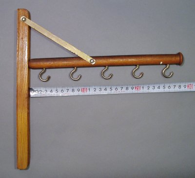 画像3: 1920's  "Wood＆Seel" Wall Mount Folding Hanger Rack