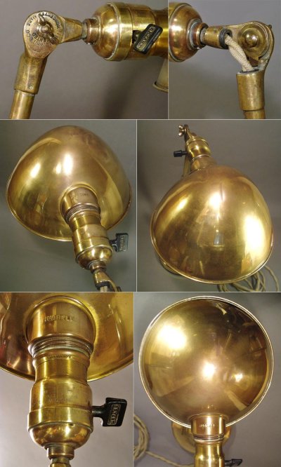 画像3: 1910-20's "O.C.White" Brass Telescopic Desk Lamp