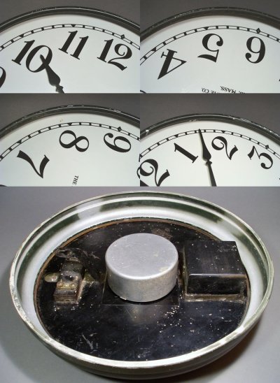 画像2: 1930's "DARK GREEN" Aluminium Wall Clock