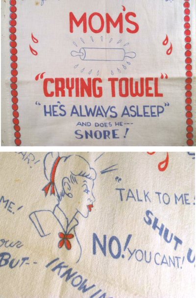 画像2: 50's Vintage "Mom's Crying Towel"