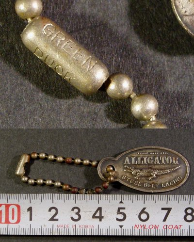 画像1: "ALLIGATOR" Advertising Key Tag + Bead Chain