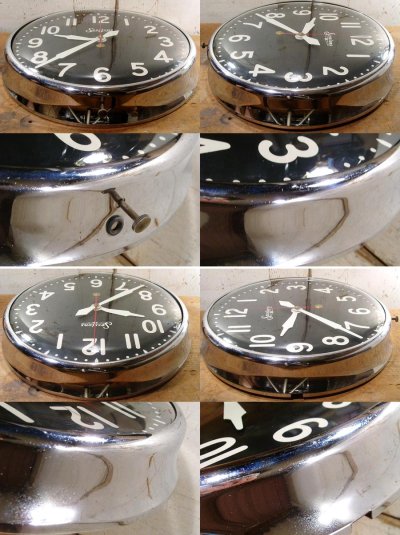 画像3: 1950's "Black Dial" School Wall Clock