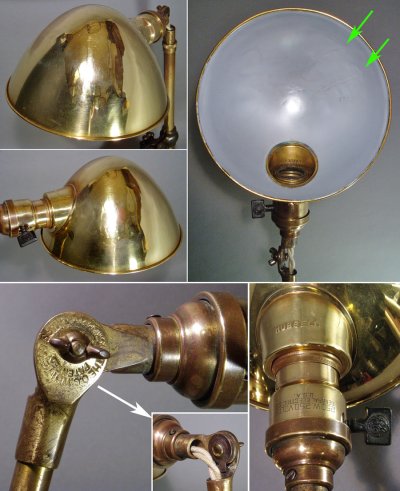画像3: 1910-20's "O.C.White" Brass Telescopic Desk Lamp