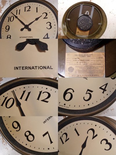 画像2: 1930's N.Y. "IBM" Gallery Wall Clock【Brass Case】