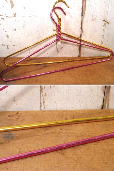 画像1: 2-sets 1960's "Pink＆Yellow"Aluminum Hangers