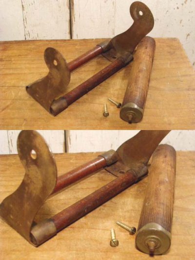 画像2: 20-40's Wood＆Metal Country "Rustic" Toilet Paper Holder