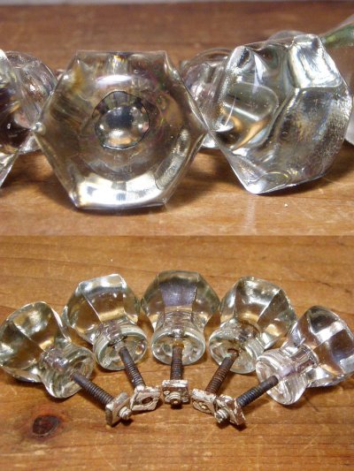 画像1: 5-set Country Antique "Glass" Pull Knobs