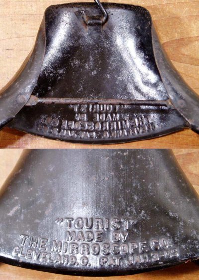 画像1: 1900-20's Black Metal "TOURIST" Travel Hanger