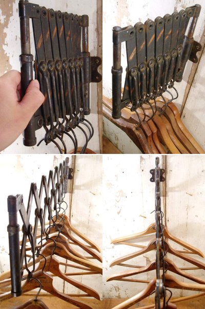 画像1: 1910-20's "EXTENSION" Steel Garment Hanger Rack