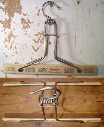 画像1: "Advertising" Wood Skirt/Trousers Hanger　【Dead Stock】