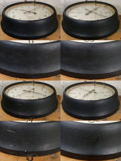 画像3: 1910-20's "Black＆Wood" Large Gallery Wall Clock