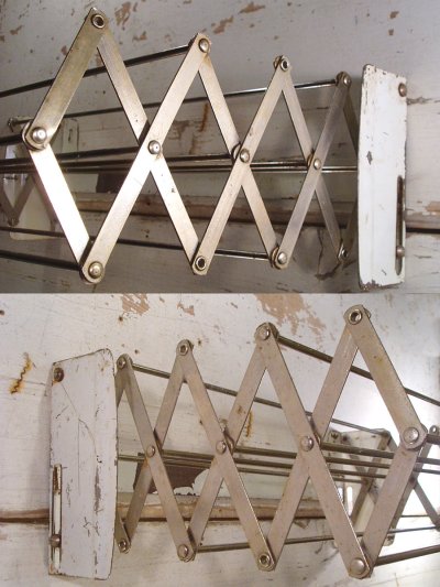 画像2: Wall Mount "Rustic" Expandable Drying Rack