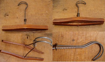 画像1: 8-sets "Natural Wood"  Pants Hanger 