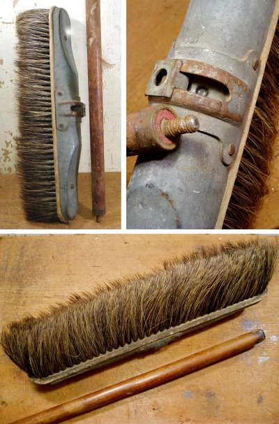 画像2: 1930's "N.Y." Wood＆Steel Push-Broom