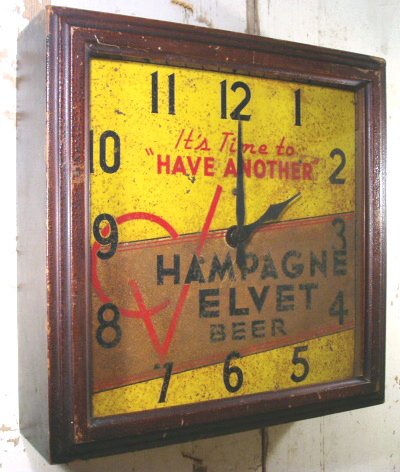 画像1:  1930-40's "Wood Case" Advertising Wall Clock