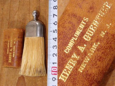 画像2: 1930's "MINI" Whisk Broom w/Advertising Leather Cover
