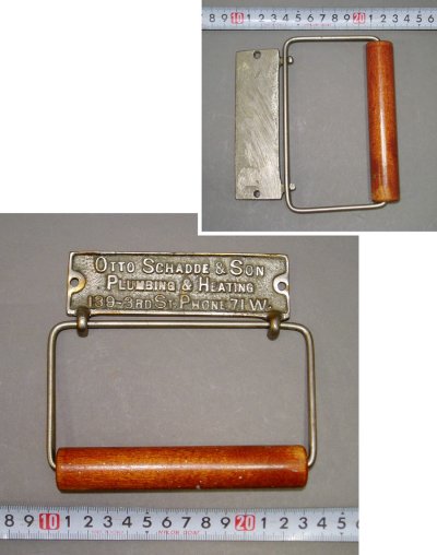 画像3: Early 1900's "ADVERTISING" Cast Brass Toilet Paper Holder