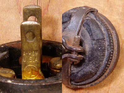 画像2: 1930-40's "Steel×Bakelite" Electric Plug