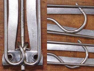 画像1: 1910-30's "Traveling" 4 Metal Hangers w/ Leather Box