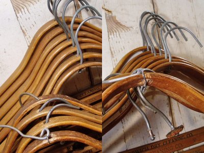 画像1: 11-sets Bentwood "Advertising" Hanger 