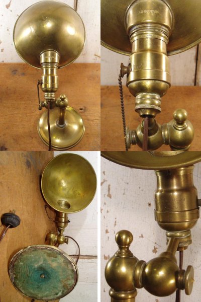 画像3: 1920's "Adjustable" Brass Desk Lamp