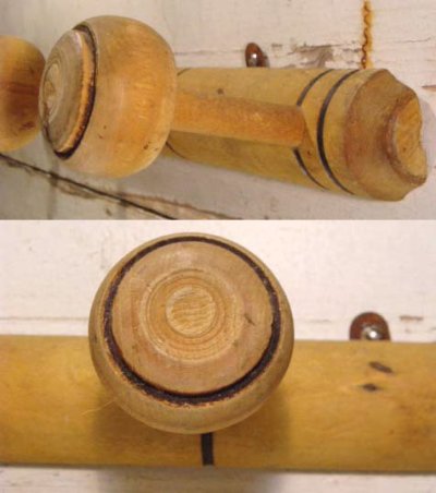 画像1: French Antique Natural Wood "Bamboo Coat Rack"