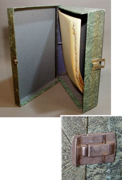 画像2: 1960-80's ??  "Black×Green" Cardboard Office File Box