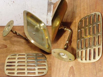 画像2: 1900-20's Solid Brass "Soap" Dish/Holder