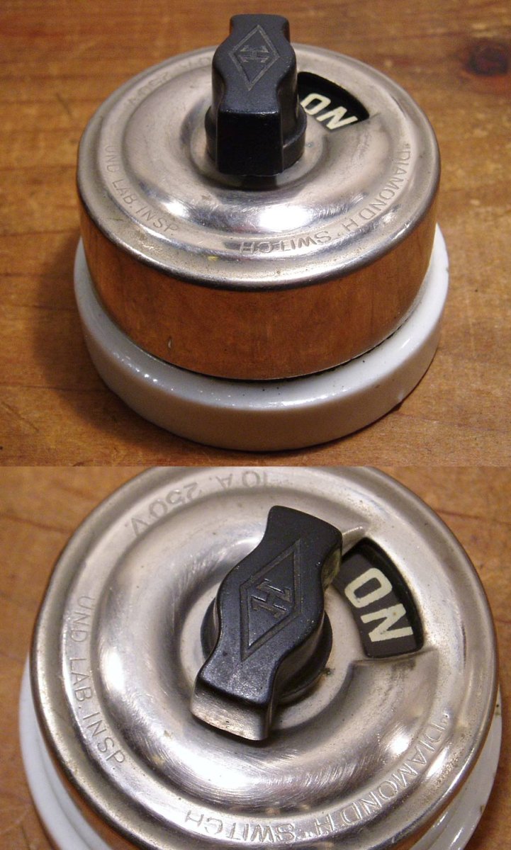 画像1: "Porcelain Base" Turn Switch  (1)