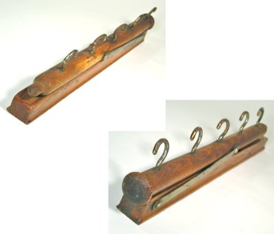 画像2: 1920's  "Wood＆Seel" Wall Mount Folding Hanger Rack