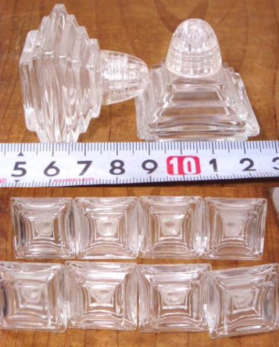 画像2: 1940's Art-Deco Glass "Salt＆Pepper？" 