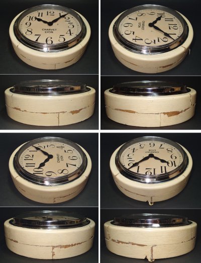 画像3: 1920-30's French "SHABBY" Wood Wall Clock