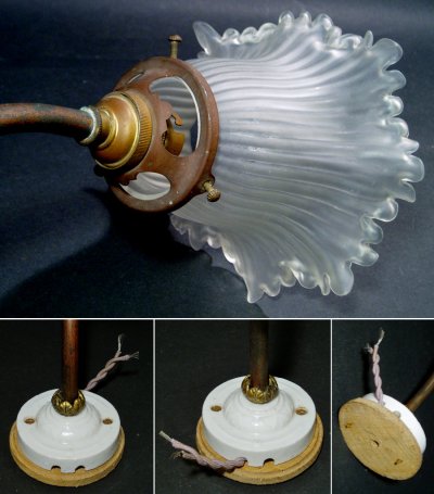 画像2: 1930's French Country Swan Neck Light