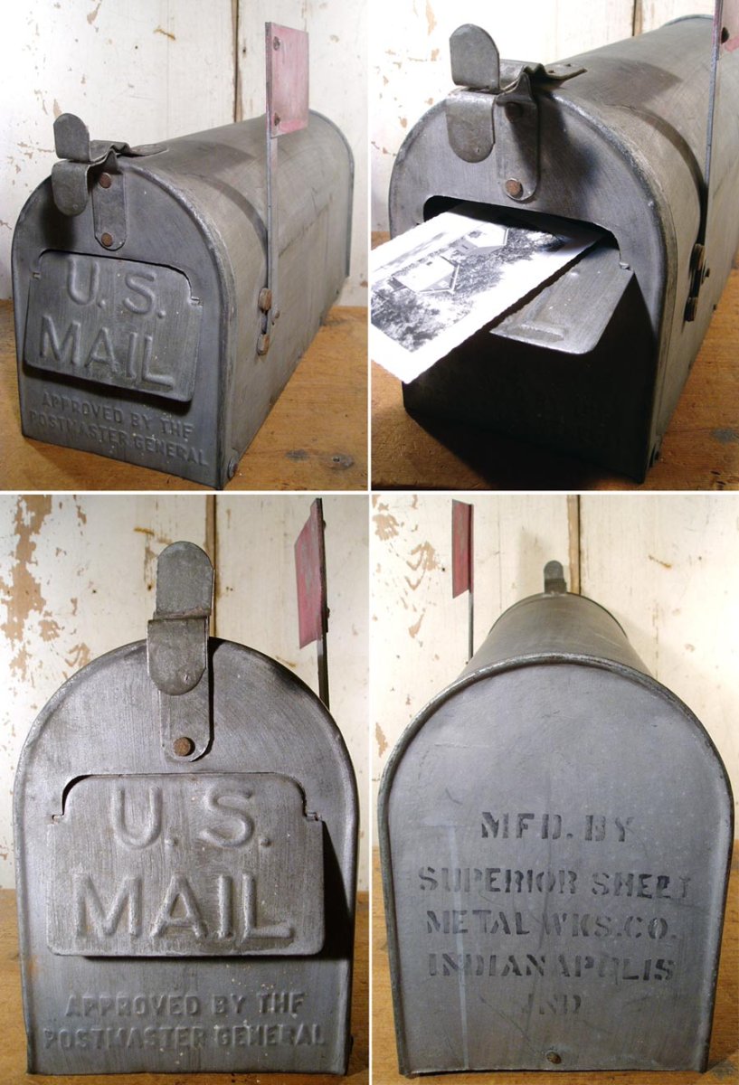 画像1: 1920's "Stenciled " RURAL U.S. MAILBOX (1)