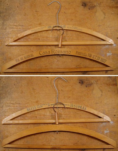 画像2: 5-Mix Set "Advertising" Wood Hanger