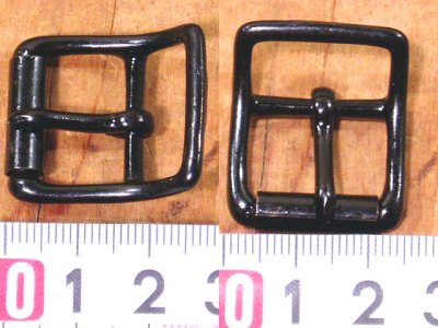 画像1: 1940's "Black Enameled Steel" Adjustment buckle