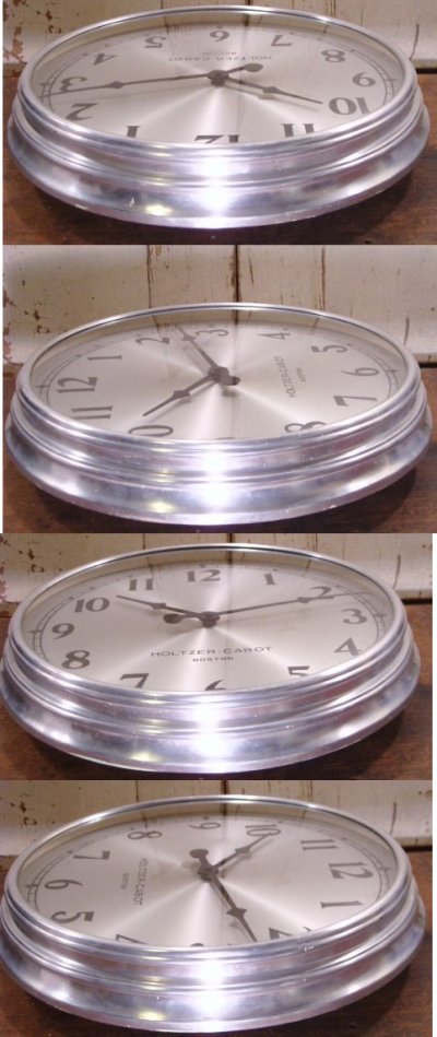 画像1: 1940-50's Machine Age "Aluminum" Wall Clock