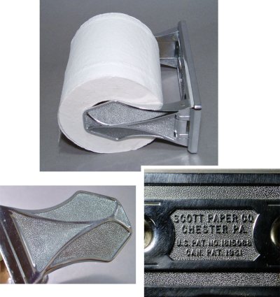 画像1: 1930's Art Deco "Scott" Toilet Paper Holder