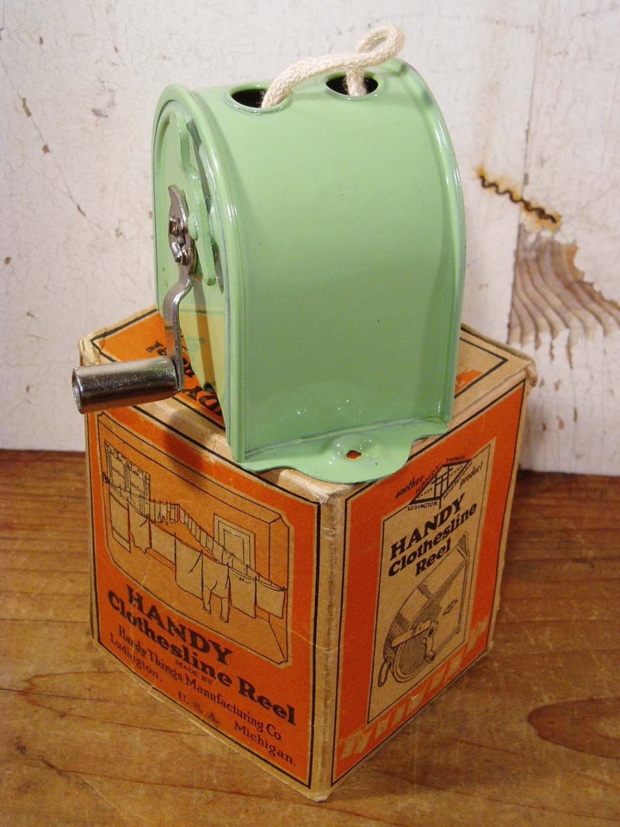 画像1: 【Dead Stock】1930's "Clothes-Line" Reel (1)