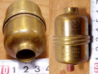 画像1: 1920's Brass Pendant Light Switch