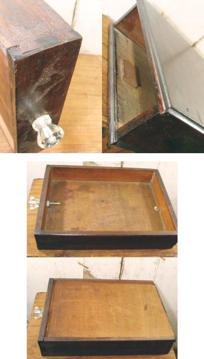 画像1: Wood Drawer wth Glass Knob