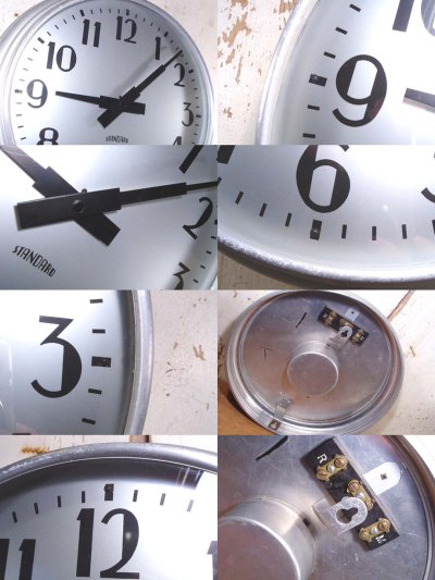 画像2: 1940-50's Aluminium Wall Clock "ART-DECO"
