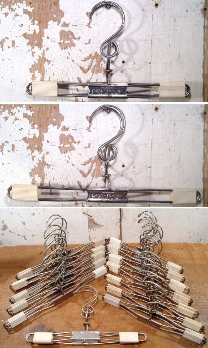 画像1: 1940's "Press-To-Lok" Trousers Steel Hanger (1)