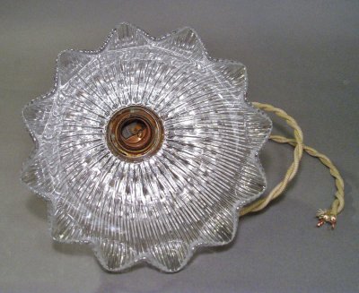 画像3: 1920-30's "HOLOPHANE" Ribbed Glass Pendant Lamp